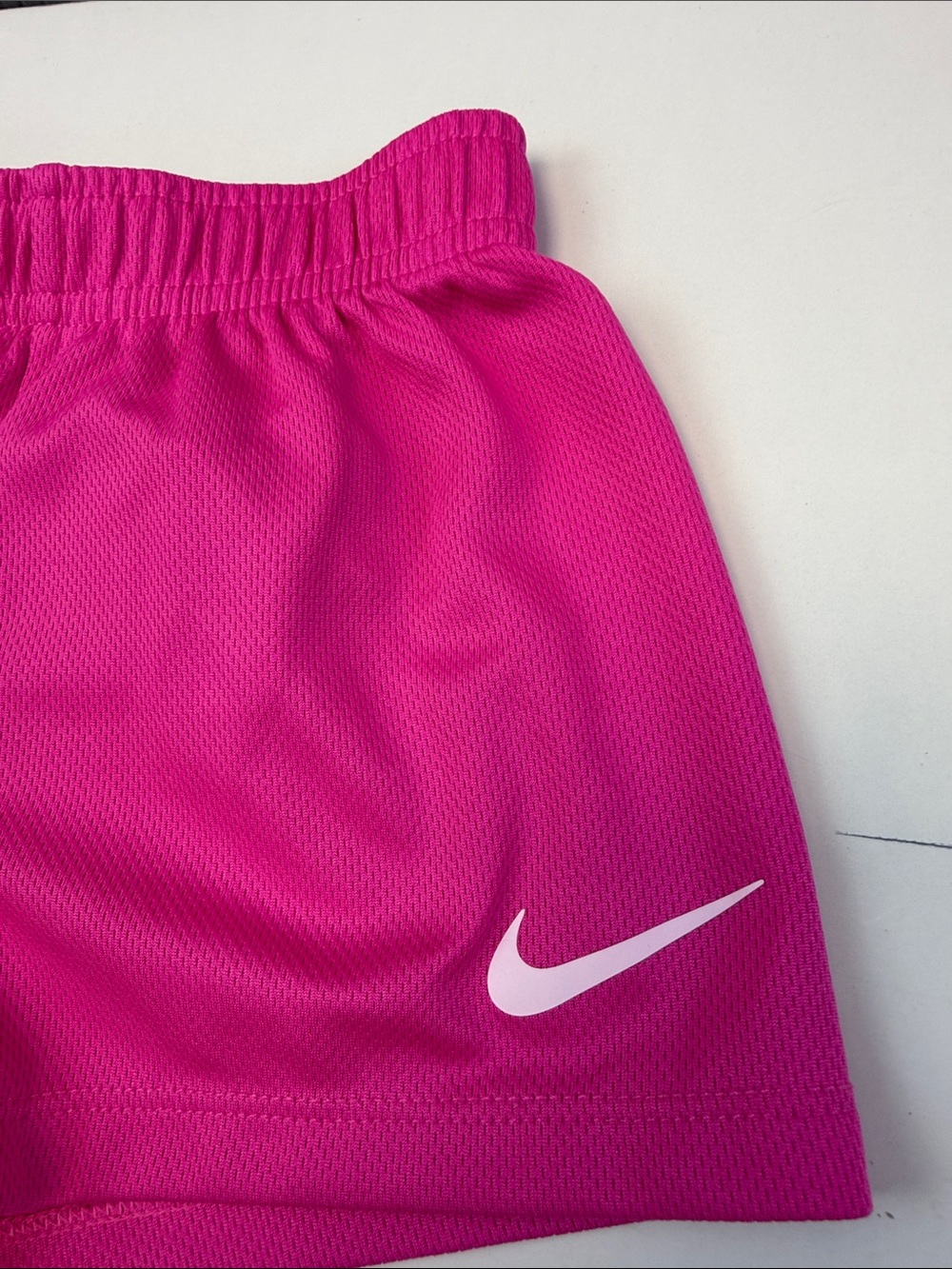 Girls Nike Hot Pink Athletic Skort with White Swoosh - Picture 4 of 6